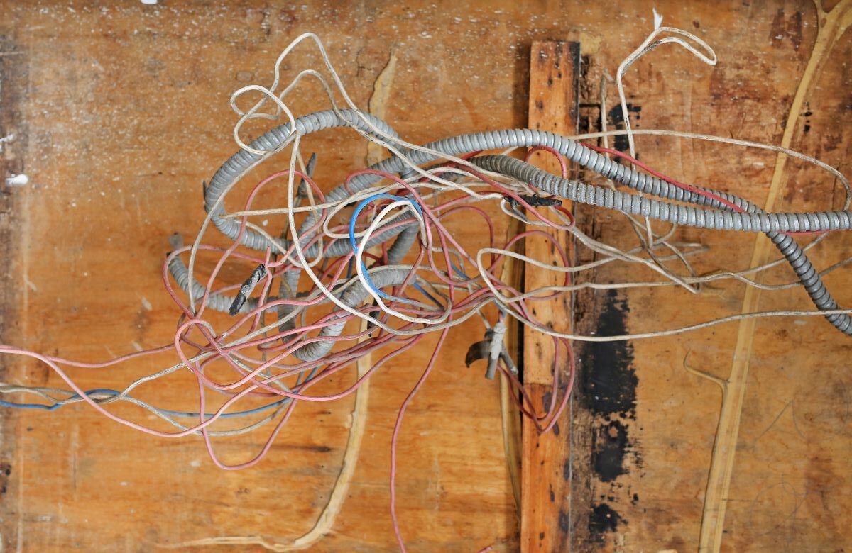 fiação elétrica antiga